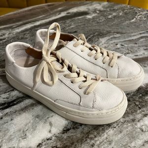 Soludos White Leather Sneakers